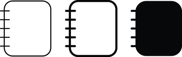 notebook icon set. clipboard icon symbol. Document sing. vector