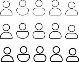 User icon set. People icon symbol. User profile login. Avatar account icon. vector