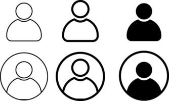 Set of Profile icon. profile photo symbol. user symbol. person sing. vector