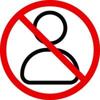 Blocked user icon. Block profile sign. block account icon symbol. User ban account icon vector