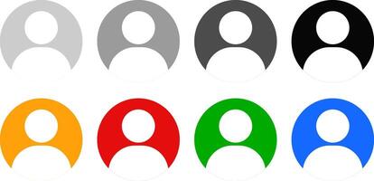 user profile icon set. User Symbol. Editable stroke.profile default avatar sign. portrait icon. vector