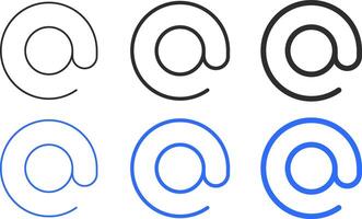 At icon set. Mail sign vector