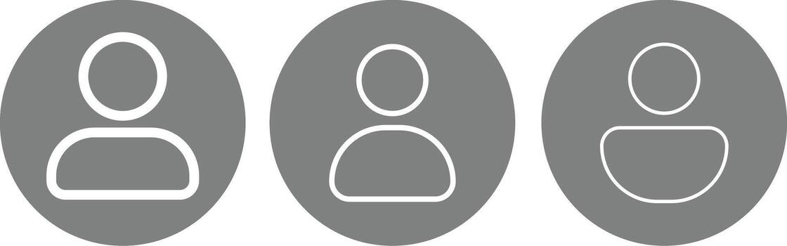 user profile icon set. User Symbol. Editable stroke. profile default avatar sign. portrait icon. vector