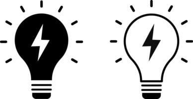 Set of light bulb line icon. Development, management icon. Logo startup technology. Founder icon vector