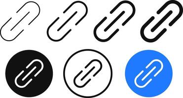 Chain link icon set. Hyperlink sign. External link symbol. vector