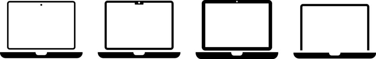 laptop icon set. monitor screen symbol. Digital device sign vector