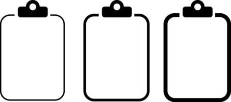 Clipboard icon set. Document sign symbol vector