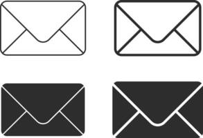 Mail icon set. Email sign. Send message sign. Received message. envelope icon symbol. vector