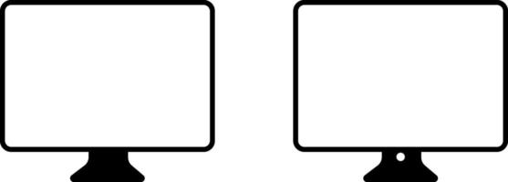 Computer icon set. monitor screen symbol. Digital device sign vector