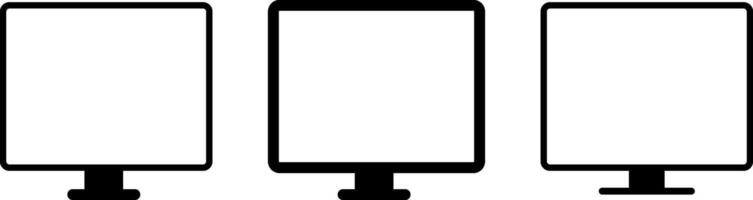 Computer monitor screen icon. Desktop computer symbol vector