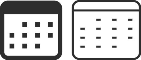 calender icon set. Meeting deadlines. Set every day a week. days of the week vector