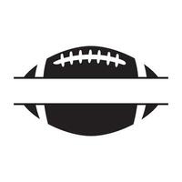 American Football Split Name Frame vector