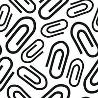 seamless pattern of simple icons of stationery drawn in line art style vector
