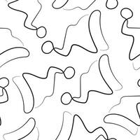 simple Christmas pattern with an unusual Santa Claus hat drawn in line art style vector