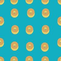 custard cream biscuit pattern vector