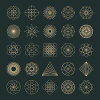 Ssacred geometry shape design elements. Alchemy, religion, philosophy, spirituality, hipster symbols and elements vector