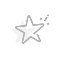 illustration of a star silhouette, empty page or section due to no saved or marked items. for use in mobile apps, websites, or any digital interface to indicate a lack of saved content or bookmarks vector
