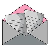 illustration of open mail vector
