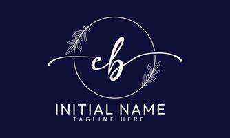 EH H E initial signature logo template vector