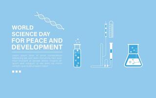 World Science Day for Peace and Development background design vector