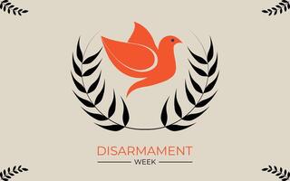 Disgracement week logo with a dove and laurel wreath vector