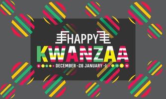 Illustration Of Happy Kwanzaa Greeting Card Background. vector