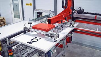 Modern technology inside the factory. Automated equipment during working process indoors. video