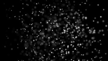 abstrato partícula nuvem em Preto fundo. desatado laço. video