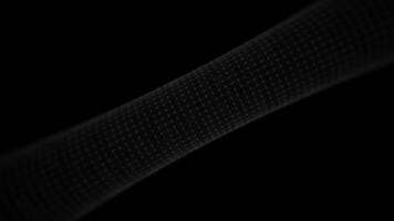 Abstract tubular structure with grid pattern on black background looping animation video