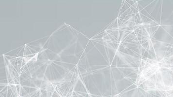 Abstract network of white lines on light background looping animation video