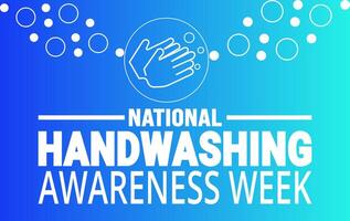 illustration on the theme of National Handwashing awareness week observed each year during December. vector