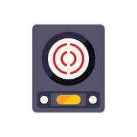 Modern induction cooker showing heating symbol icon vector