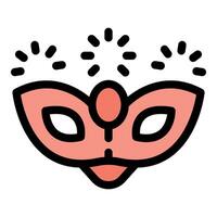 Carnival mask celebrating with sparkling firecrackers vector