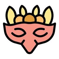 Festive carnival mask with feathers adding excitement to celebration vector