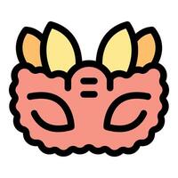 Carnival mask with feathers representing festive celebration vector