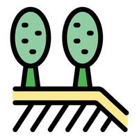 Planting trees and preventing soil erosion with terrace farming vector