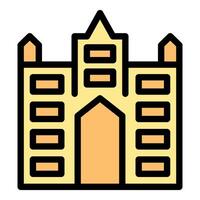 Majestic castle representing history, tourism and architecture vector