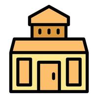 Two story building with pitched roof and three attic windows is waiting for its tenants vector