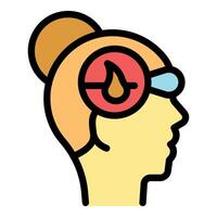 Swimmer suffering from seborrheic dermatitis scalp condition and hair loss problem vector