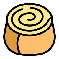 Delicious cinnamon roll showing swirls of flavor and texture vector
