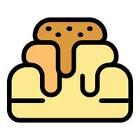 Delicious cinnamon roll with crumble topping and drizzling icing vector