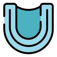 U shaped sanitary napkin provides comfort and security during menstruation vector