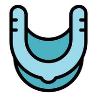 Protective boxing mouthguard preventing injuries during training and competition vector