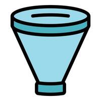 Filtering data through sales funnel for targeted marketing and lead generation vector