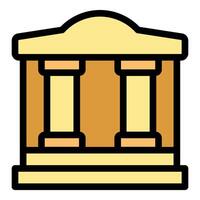 Historical building with columns representing classical architecture vector