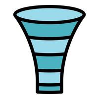 Sales funnel showing converting leads into customers increasing revenue vector