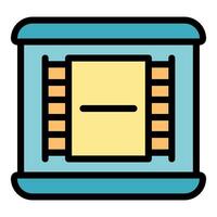 Memory card storing digital information with flash drive technology vector