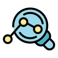 Light bulb connecting dots symbolizing innovative idea generation vector