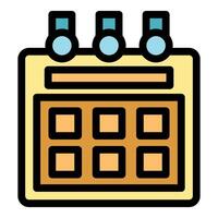Calendar app showing month view with days and weeks vector