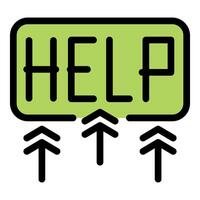 Help sign showing assistance, support, guidance and hope vector